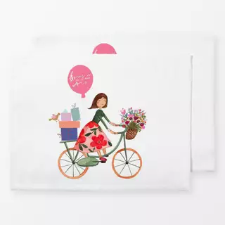 Tischset Easter Fun Bike Girl