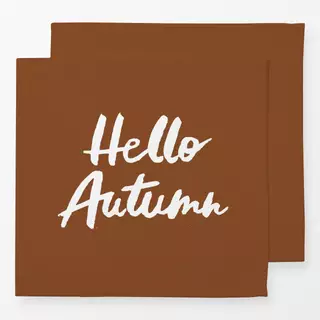 Servietten Cosy Autumn Hello Autumn braun