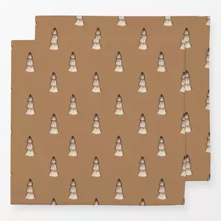 Servietten Trees pattern brown