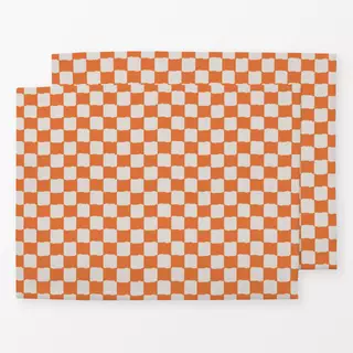 Tischset Kachel-Liebe orange