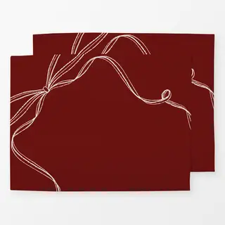 Tischset red bow