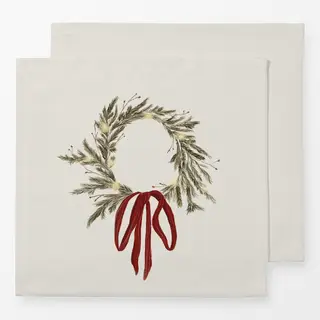 Servietten vintage christmas wreath
