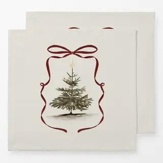 Servietten vintage christmas tree
