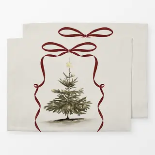 Tischset vintage christmas tree