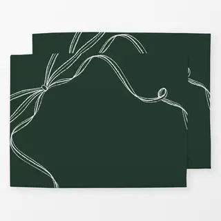 Tischset green bow