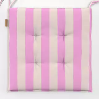 Sitzkissen Gestreift Pink und Beige