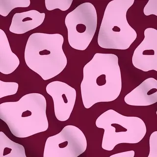 Meterware Poppy Pattern Bordeaux Smal