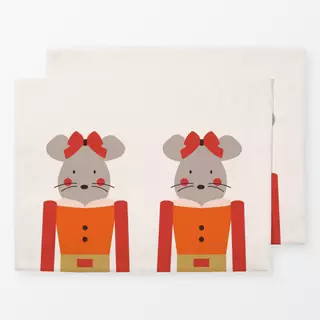 Tischset Wichtel Maus Paar Mädchen