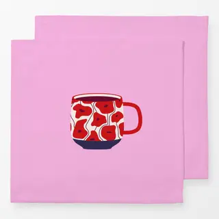 Servietten Poppy Pattern Cup