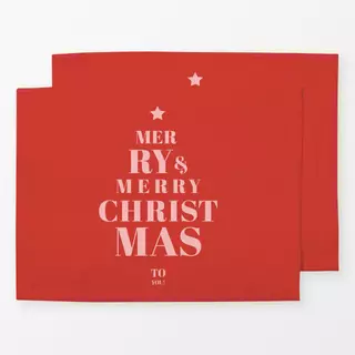 Tischset Merry and Merry Rot