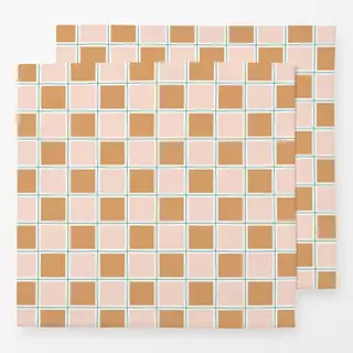 Servietten Chessboard Pattern Gold