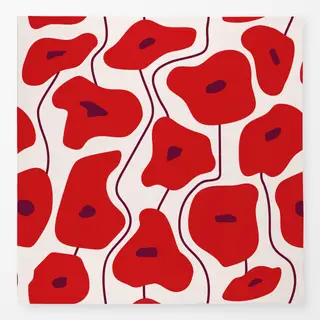 Tischdecke Poppy Pattern Red