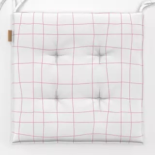 Sitzkissen Kariert Locker Pink