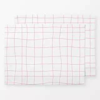 Tischset Kariert Locker Pink