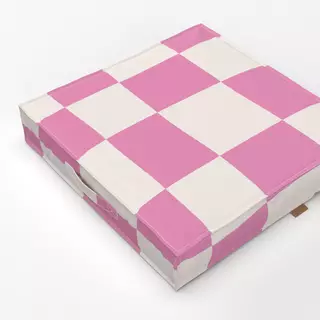 Bodenkissen Crazy Chessboard Pink