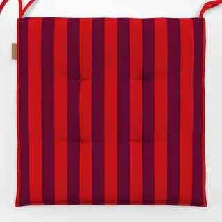 Sitzkissen Home sweet Home Stripes Red