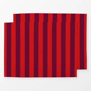 Tischset Home sweet Home Stripes Red