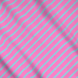 Meterware Streifen Pink Blau