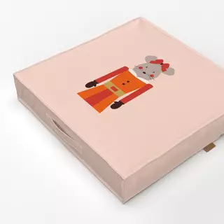 Bodenkissen Wichtel Maus Mädchen Rosa