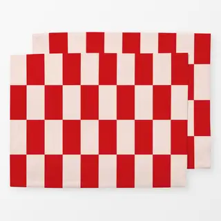 Tischset Home sweet Home Pattern Red