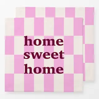 Servietten Home sweet Home pink