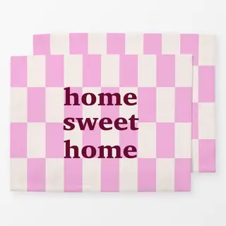 Tischset Home sweet Home pink
