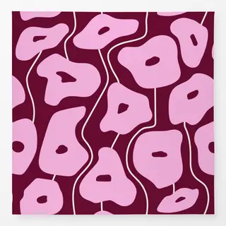 Tischdecke Poppy Pattern Bordeaux
