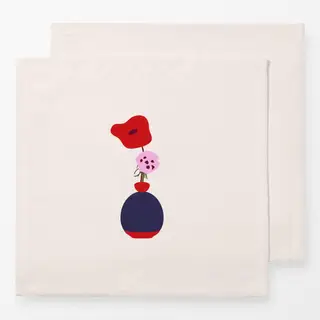 Servietten Poppy in a Vase