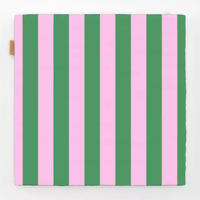 Sitzkissen Gestreift Grün und Pink von Jana Moßmann