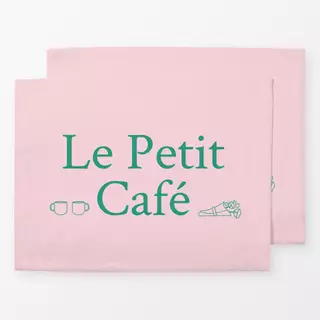 Tischset Vintage Le Petit Café Fleuri