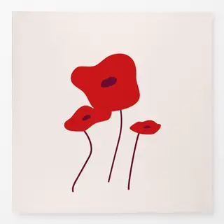 Tischdecke Poppies Red
