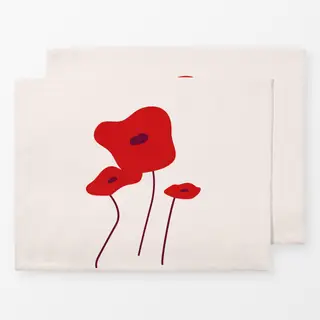 Tischset Poppies Red