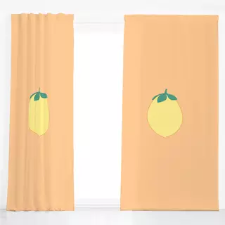 Dekovorhang Vintage Zitrone Peach