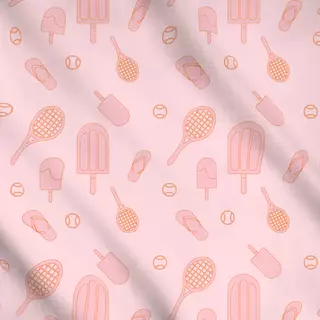 Meterware Vintage Pattern Rosa