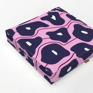 Bodenkissen Poppy Pattern Blue