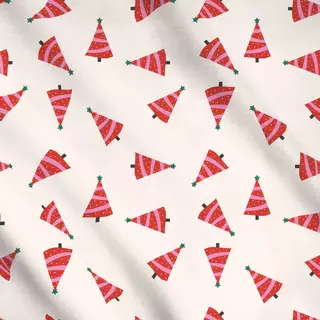 Meterware Weihnachtsbaum Rot