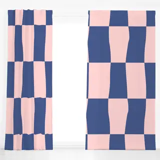 Dekovorhang Blau-Rosa