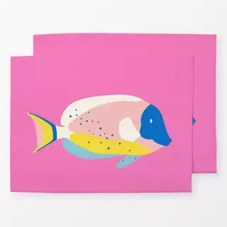 Tischset Funky Fish pink
