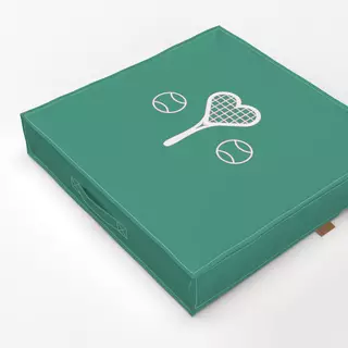 Bodenkissen Vintage Tennis Liebe