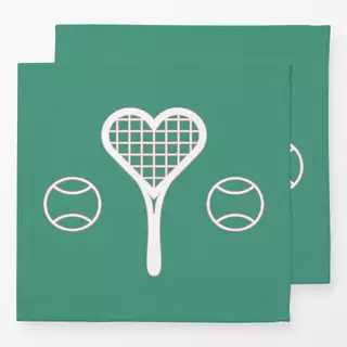 Servietten Vintage Tennis Liebe