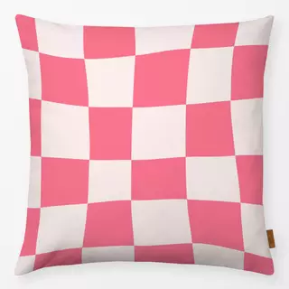 Kissen Crazy Chessboard Red Light