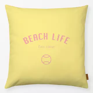Kissen Vintage Beach Life Gelb