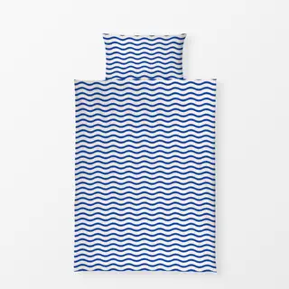 Bettwäsche Wave Stripes Blue