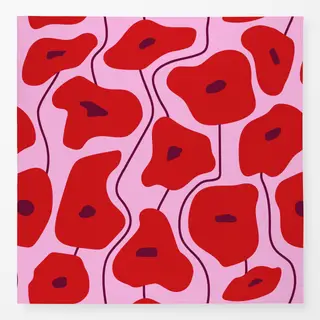Tischdecke Poppy Pattern Pink