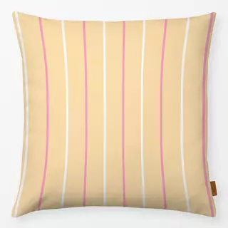 Kissen Streifen Gelb Pink