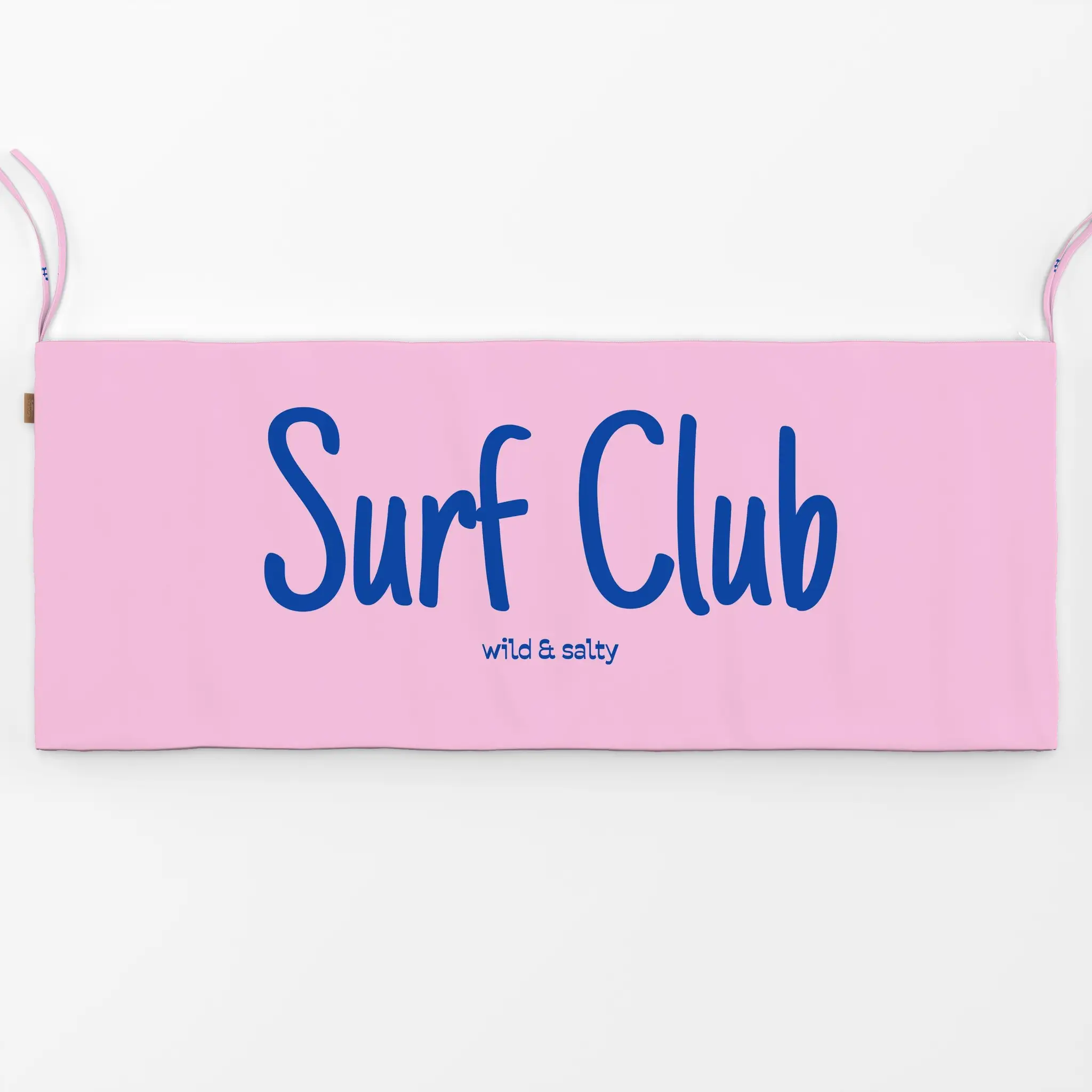 Bankauflage Surf Club Pink - Sommer, Sprüche & Schriftzüge - von „Jana Moßmann"; wild, bold, beachvibes, SummerVibes, vibran...