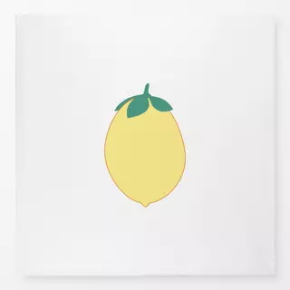 Tischdecke Vintage Zitrone Weiß