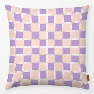 Kissen Chessboard Pattern Violet