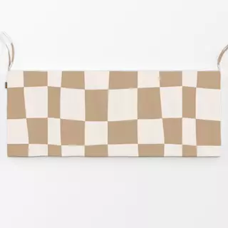 Bankauflage Crazy Chessboard Natur