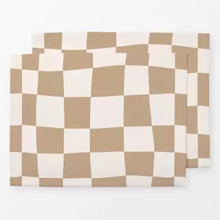 Tischset Crazy Chessboard Natur